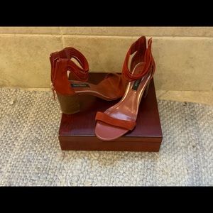 Ladies Cranberry Chunky Heels